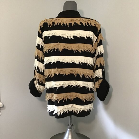 Yak Magik Fringed Button Front Lightweight Cardigan Size M - Picture 7 of 14